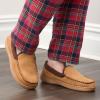 imageFruit of the Loom Memory Foam Slippers For Men  Microsuede Venetian  IndoorOutdor Plush Bedroom House Shoes ZapatillasTan