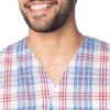imageFruit of the Loom Mens Broadcloth Short Sleeve Top and Long Pants Pajama SetIvoryBlueRed Plaid