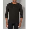 imageFruit of the Loom Mens Classic Midweight Waffle Thermal Henley TopBlack Soot