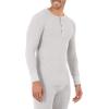 imageFruit of the Loom Mens Classic Midweight Waffle Thermal Henley TopGrey Heather