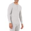 imageFruit of the Loom Mens Classic Midweight Waffle Thermal Henley TopLight Grey Heather