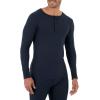 imageFruit of the Loom Mens Classic Midweight Waffle Thermal Henley TopNavy