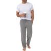 imageFruit of the Loom Mens Extended Sizes Jersey Knit Sleep Pajama Lounge Pant 1 ampamp 2 PacksBlackGrey 2pack