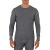 imageFruit of the Loom Mens Recycled Waffle Thermal Underwear Crew Top 1 and 2 PacksBlackGreystone