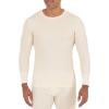 imageFruit of the Loom Mens Recycled Waffle Thermal Underwear Crew Top 1 and 2 PacksBlackNatural