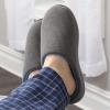 imageFruit of the Loom Mens Ribbed Jersey Clog Slippers  Memory Foam Sole  IndoorOutdoor Pantuflas Machine WashableGrey