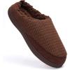 imageFruit of the Loom Mens Waffle Clog Slippers  Fleece Memory Foam Sole  IndoorOutdoor Pantuflas Machine WashableBrown
