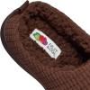 imageFruit of the Loom Mens Waffle Clog Slippers  Fleece Memory Foam Sole  IndoorOutdoor Pantuflas Machine WashableBrown