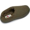 imageFruit of the Loom Mens Waffle Clog Slippers  Fleece Memory Foam Sole  IndoorOutdoor Pantuflas Machine WashableOlive