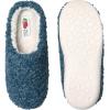 imageFruit of the Loom Womens Berber Slippers  Fuzzy Memory Foam Lightweight Clog IndoorOutdoor Zapatillas de MujerBlue