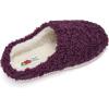 imageFruit of the Loom Womens Berber Slippers  Fuzzy Memory Foam Lightweight Clog IndoorOutdoor Zapatillas de MujerGrape