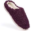 imageFruit of the Loom Womens Berber Slippers  Fuzzy Memory Foam Lightweight Clog IndoorOutdoor Zapatillas de MujerGrape
