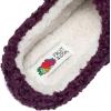 imageFruit of the Loom Womens Berber Slippers  Fuzzy Memory Foam Lightweight Clog IndoorOutdoor Zapatillas de MujerGrape
