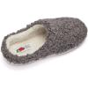 imageFruit of the Loom Womens Berber Slippers  Fuzzy Memory Foam Lightweight Clog IndoorOutdoor Zapatillas de MujerGrey