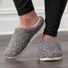 imageFruit of the Loom Womens Berber Slippers  Fuzzy Memory Foam Lightweight Clog IndoorOutdoor Zapatillas de MujerGrey