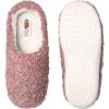 imageFruit of the Loom Womens Berber Slippers  Fuzzy Memory Foam Lightweight Clog IndoorOutdoor Zapatillas de MujerPink