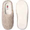imageFruit of the Loom Womens Berber Slippers  Fuzzy Memory Foam Lightweight Clog IndoorOutdoor Zapatillas de MujerTan