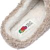 imageFruit of the Loom Womens Berber Slippers  Fuzzy Memory Foam Lightweight Clog IndoorOutdoor Zapatillas de MujerTan