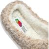 imageFruit of the Loom Womens Berber Slippers  Fuzzy Memory Foam Lightweight Clog IndoorOutdoor Zapatillas de MujerTan