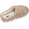 imageFruit of the Loom Womens Berber Slippers  Fuzzy Memory Foam Lightweight Clog IndoorOutdoor Zapatillas de MujerTan