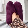 imageFruit of the Loom Womens Chevron Slippers  Fuzzy Memory Foam Lightweight IndoorOutdoor Zapatillas de MujerGrape
