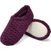 imageFruit of the Loom Womens Chevron Slippers  Fuzzy Memory Foam Lightweight IndoorOutdoor Zapatillas de MujerGrape