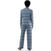imageFruit of the Loom Womens Long Sleeve Tee and Pant 2 Piece Sleep SetBlue Stripe