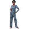 imageFruit of the Loom Womens Long Sleeve Tee and Pant 2 Piece Sleep SetBlue Stripe