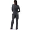 imageFruit of the Loom Womens Long Sleeve Tee and Pant 2 Piece Sleep SetGrey