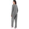 imageFruit of the Loom Womens Long Sleeve Tee and Pant 2 Piece Sleep SetHeather Grey