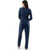 imageFruit of the Loom Womens Long Sleeve Tee and Pant 2 Piece Sleep SetMidnight Blue