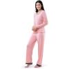 imageFruit of the Loom Womens Long Sleeve Tee and Pant 2 Piece Sleep SetSoft Pink