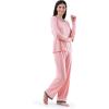imageFruit of the Loom Womens Long Sleeve Tee and Pant 2 Piece Sleep SetSoft Pink