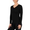 imageFruit of the Loom Womens Micro Waffle Thermal VNeckBlack
