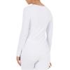 imageFruit of the Loom Womens Micro Waffle Thermal VNeckWhite