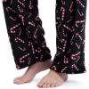 imageFruit of the Loom Womens Sueded Jersey Crew Top and Fleece Pant Sleep SetRadiant RedCandy Canes