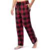 imageFruit of the Loom mens Broadcloth Woven Sleep Pajama PantBlack PlaidRed Check