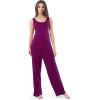 imageFruit of the Loom womens Breathable Tank Top Pant and Cardigan Sleep SetBoysenberry