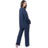 imageFruit of the Loom womens Breathable Tank Top Pant and Cardigan Sleep SetMidnight Blue