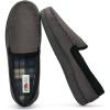 imageFruit of the Loom Memory Foam Slippers For Men  Microsuede Venetian  IndoorOutdor Plush Bedroom House Shoes ZapatillasGrey