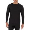 imageFruit of the Loom Mens Recycled Waffle Thermal Underwear Crew Top 1 and 2 PacksBlack