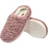 imageFruit of the Loom Womens Berber Slippers  Fuzzy Memory Foam Lightweight Clog IndoorOutdoor Zapatillas de MujerPink