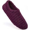 imageFruit of the Loom Womens Chevron Slippers  Fuzzy Memory Foam Lightweight IndoorOutdoor Zapatillas de MujerGrape