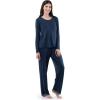 imageFruit of the Loom Womens Long Sleeve Tee and Pant 2 Piece Sleep SetMidnight Blue