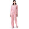 imageFruit of the Loom Womens Long Sleeve Tee and Pant 2 Piece Sleep SetSoft Pink