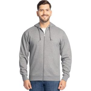 imageFruit of the Loom Eversoft Fleece Full Zip Hoodie SweatshirtGrey Heather Full Zip