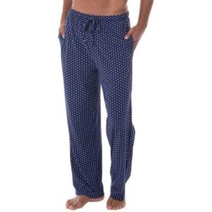 imageFruit of the Loom Mens Extended Sizes Jersey Knit Sleep Pajama Lounge Pant 1 ampamp 2 PacksNavy Foulard