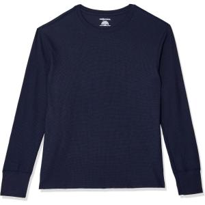 imageFruit of the Loom Mens Recycled Waffle Thermal Underwear Crew Top 1 and 2 PacksNavy