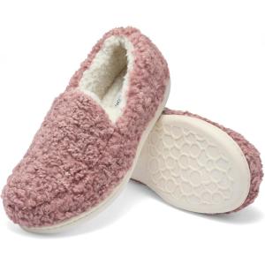 imageFruit of the Loom Womens Berber Loafer  Comfy Memory Foam IndoorOutdoorPink