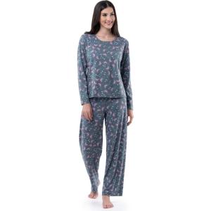 imageFruit of the Loom Womens Long Sleeve Tee and Pant 2 Piece Sleep SetFloral Print